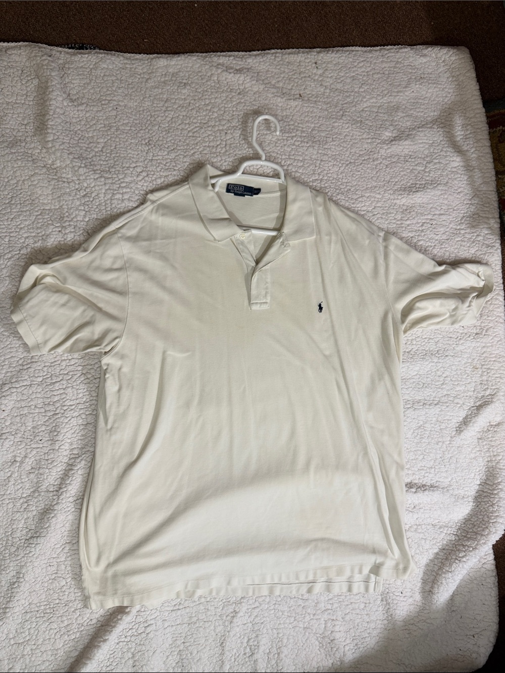 Polo by Ralph Lauren Men's Polo Shirt in Off-White
